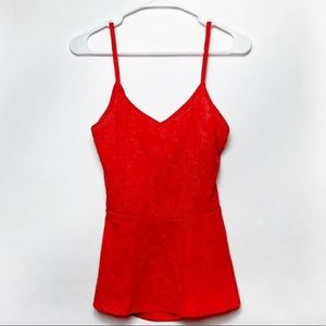 Coral Wet Seal Cut Out Empire Waist Top NWOT Sz LG